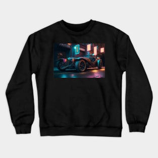 Cyberpunk with Steampunk Car Crewneck Sweatshirt